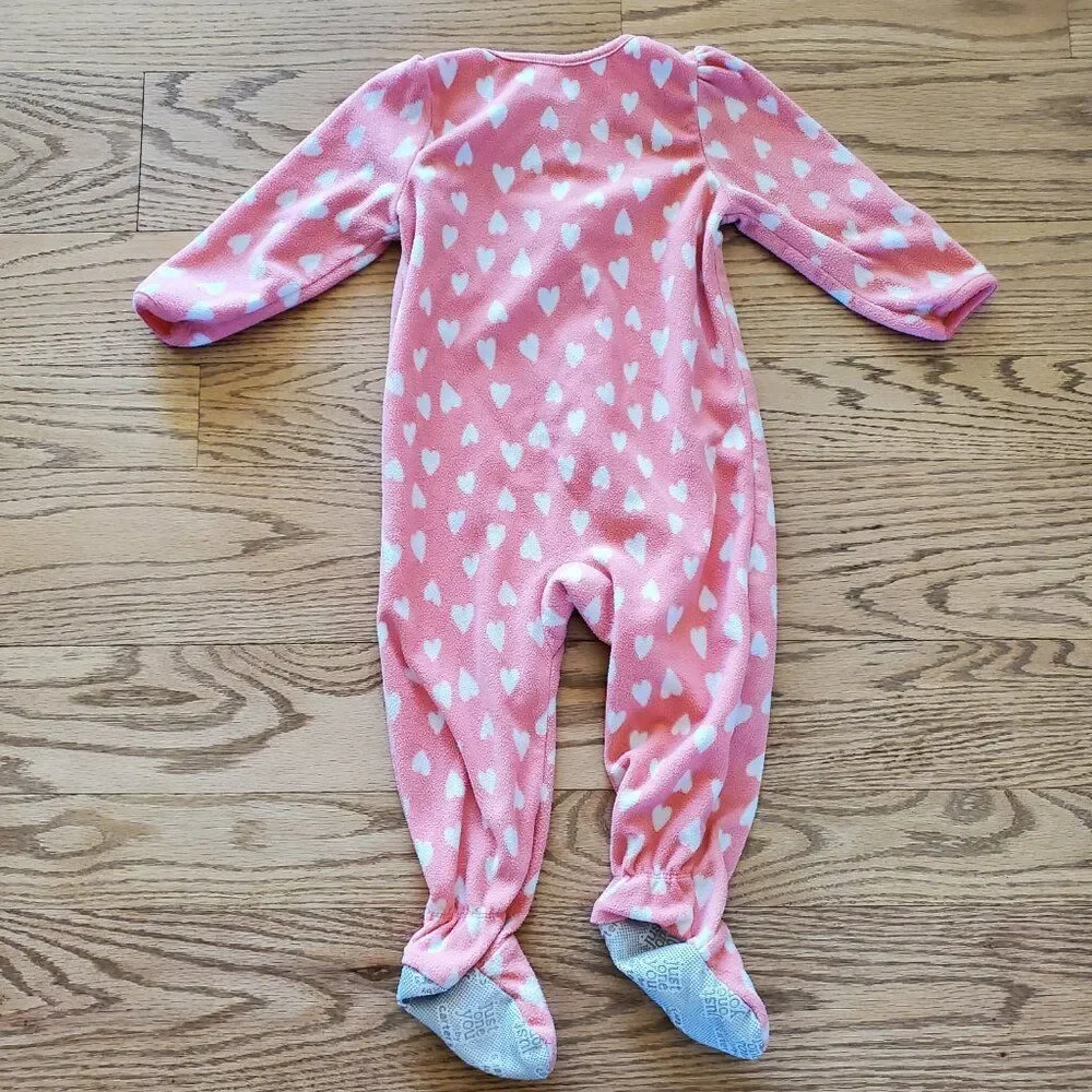 Just One You by Carter's Fleece Footed One Piece Pajama VGUC 18M